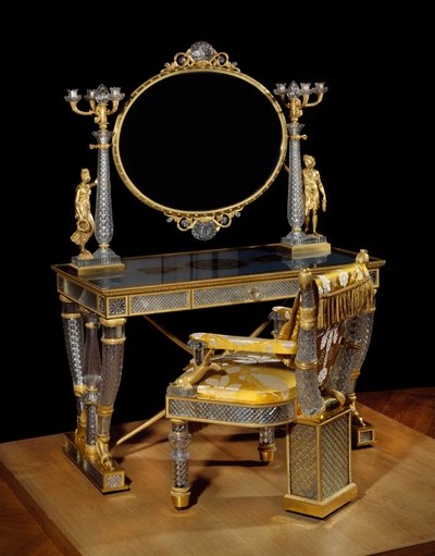 Table et chaise de toilette de la duchesse de Berry (Marie Caroline Ferdinande Louise de Bourbon, princesse des Deux-Siciles) - Nicolas Henri Jacob