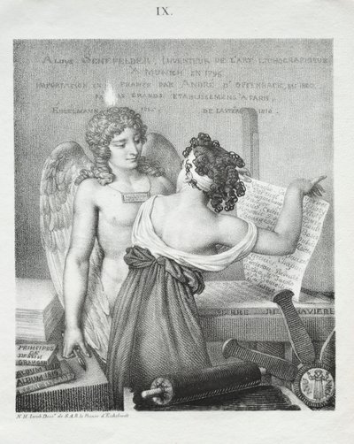 Le Génie de la lithographie, 1819 - Nicolas Henri Jacob