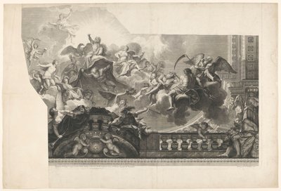 Plafond avec réunion des dieux (plaque 2) - Nicolas Henri Tardieu