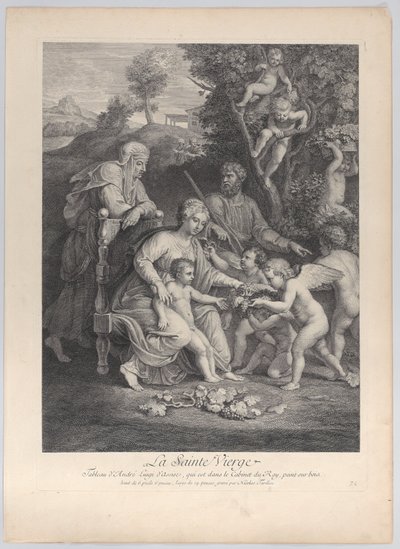 La Sainte Famille avec Sainte Élisabeth et des anges, vers 1729 - Nicolas Henri Tardieu