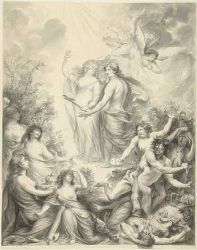 Allégorie où la Foi montre à un homme le bon chemin - Nicolas Joseph Delin