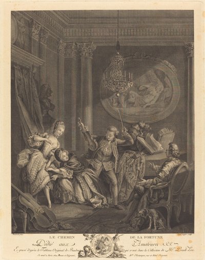Le chemin de la fortune - Nicolas Joseph Voyez after Pierre Antoine Baudouin
