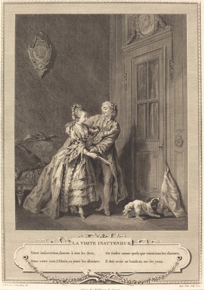 La visite inattendue - Nicolas Joseph Voyez after Sigmund Freudenberger