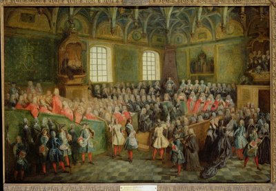 Lit de justice tenu au Parlement à la majorité de Louis XV (1710-74), 22 février 1723 - Nicolas Lancret