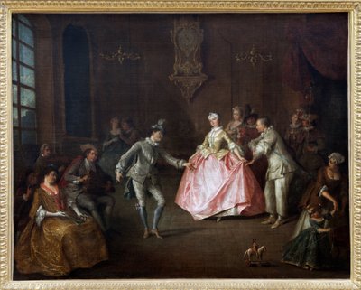 Avant le bal costumé, Peinture à l