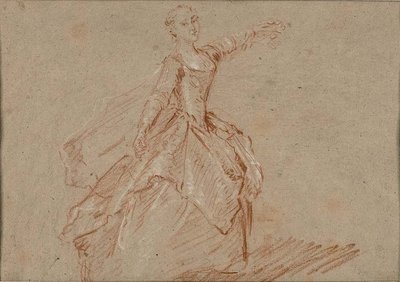 Étude pour La danse entre le pavillon et la fontaine - Nicolas Lancret