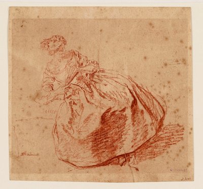 Jeune femme avec un éventail - Nicolas Lancret