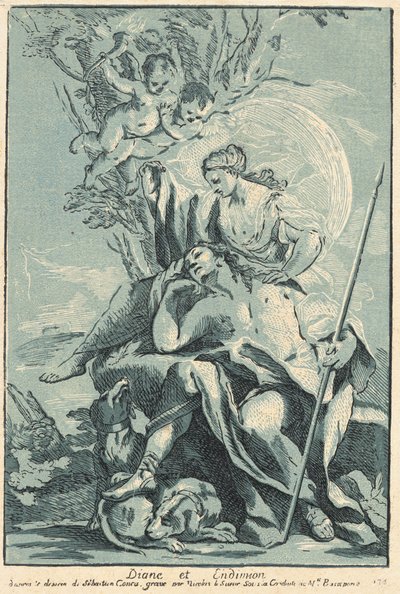 Diane et Endymion - Nicolas Le Sueur after Sebastiano Conca