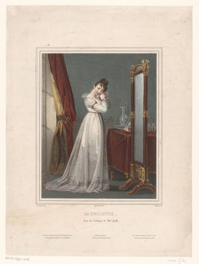 Jeune femme debout devant un miroir - Nicolas Maurin