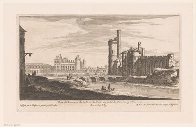 Vue du Louvre et de la Porte de Nesle - Nicolas Perelle