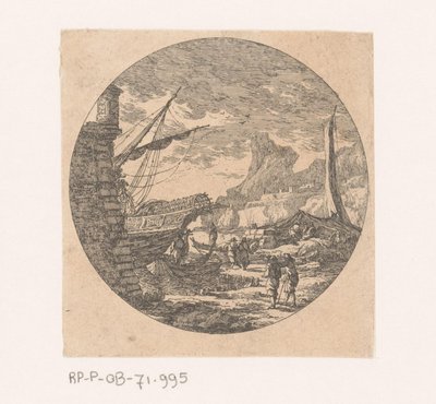 Quai avec des navires et des marchandises - Nicolas Perelle