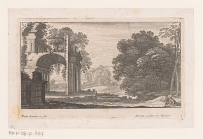 Paysage avec ruine - Nicolas Perelle