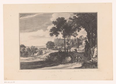 Paysage avec des promeneurs - Nicolas Perelle