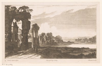 Paysage fluvial avec ruines envahies par la végétation - Nicolas Perelle