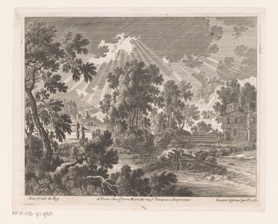 Paysage ensoleillé avec une maison au bord de la rivière - Nicolas Perelle