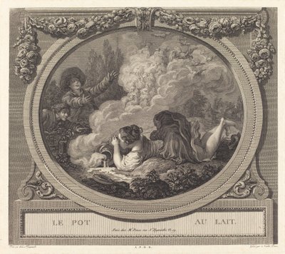 Le pot au lait - Nicolas Ponce after Jean Honoré Fragonard