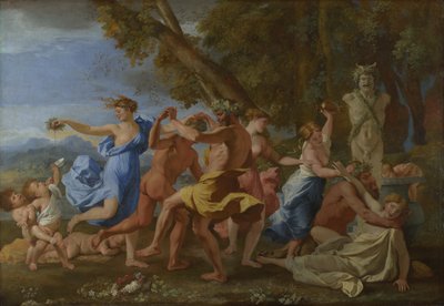 Une fête bacchanale devant un Hermès, 1632 - Nicolas Poussin