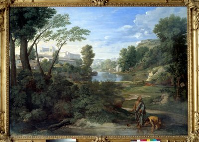 Diogène jetant son écuelle. Peinture de Nicolas Poussin - Nicolas Poussin