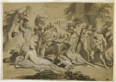 Silencieux ivre Satyre et nymphes - Nicolas Poussin