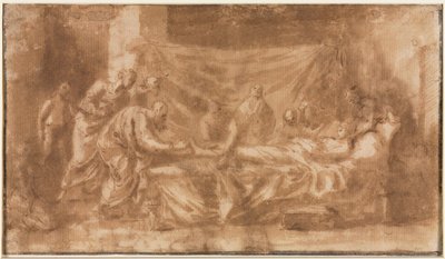 Extrême-onction (recto) - Nicolas Poussin