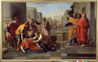 La mort de Saphira - Nicolas Poussin