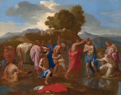 Die Taufe Christi - Nicolas Poussin