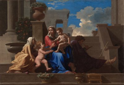 La Sainte Famille sur les marches - Nicolas Poussin