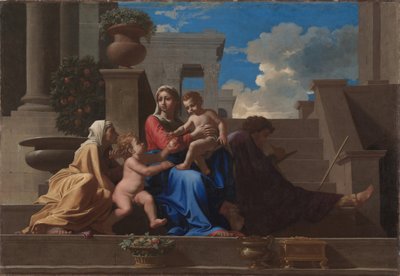 La Sainte Famille sur les marches, 1648 - Nicolas Poussin
