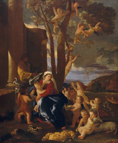 La Sainte Famille avec Saint Jean-Baptiste - Nicolas Poussin