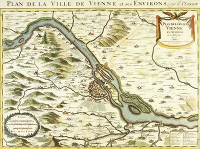 Carte de la ville de Vienne, 1692 - Nicolas Sanson DAbbeville