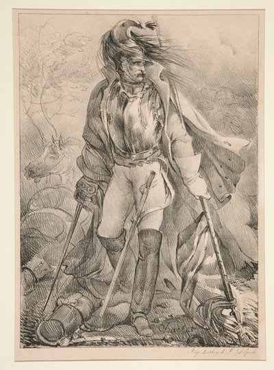 Cuirassier Français portant un drapeau - Nicolas Toussaint Charlet