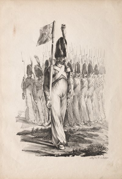 Costumes militaires : Carabiniers Sergent, Guide Général, 1817-1818 - Nicolas Toussaint Charlet