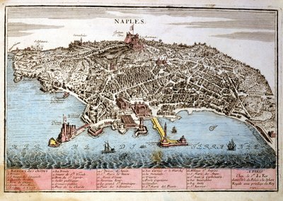 Carte de la ville de Naples. Carte de Le Fer - Nicolas de Fer