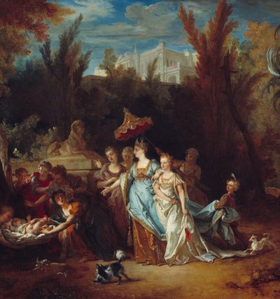 (détail) Moïse sauve les eaux - Nicolas de Largillière