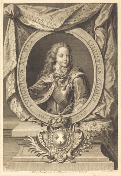 Louis XV - Nicolas de Larmessin IV after Hyacinthe Rigaud