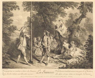 La jeunesse - Nicolas de Larmessin IV after Nicolas Lancret