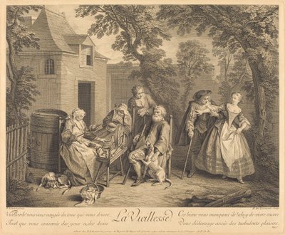 La vieillesse - Nicolas de Larmessin IV after Nicolas Lancret