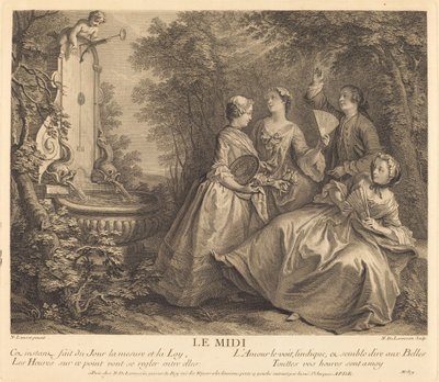 Le midi - Nicolas de Larmessin IV after Nicolas Lancret
