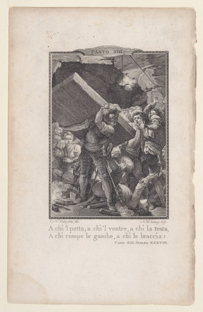 Chant 13, Strophe 38, de Orlando Furioso, 1772-74 - Nicolas de Launay