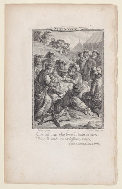 Canto 39, Stanza 57, de Orlando Furioso - Nicolas de Launay