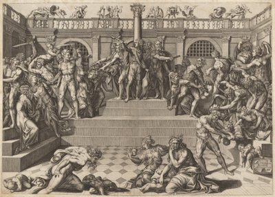 Le Massacre des Innocents - Nicolaus Beatrizet, after Marco Dente, after Baccio Bandinelli