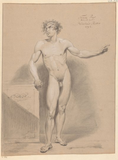 Homme nu debout, vu de face (2e prix 1796) - Nicolaus Ritter jr.