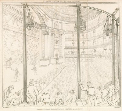 Vue intérieure du théâtre de Drury Lane, Londres - Nicolaus von Heideloff