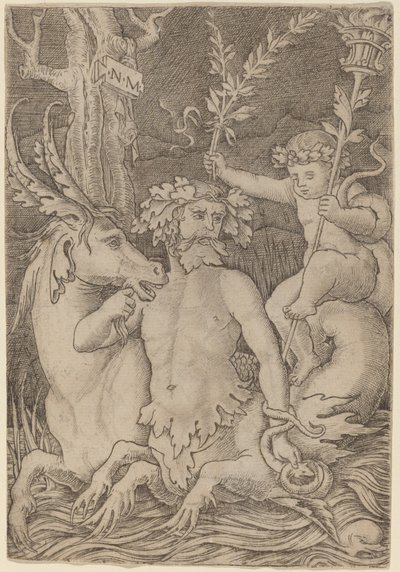 Triton portant un enfant - Nicoletto da Modena