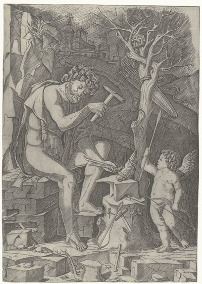 Vulcain forgeant l