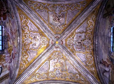 Vue du plafond voûté (fresque) - Nicolo Nannetti