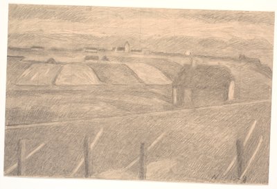 Paysage près de Ferring, phare allumé - Niels Jakob Jakobsen Bjerre