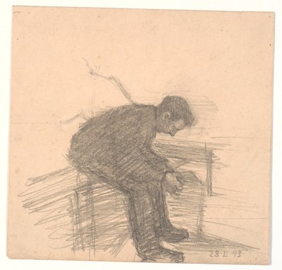 Homme assis avec les mains croisées - Niels Jakob Jakobsen Bjerre