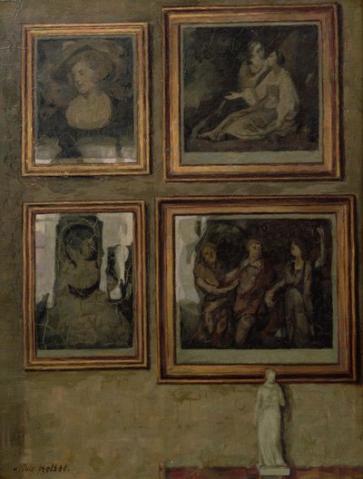 Intérieur avec peintures et figurine - Niels Holsoe