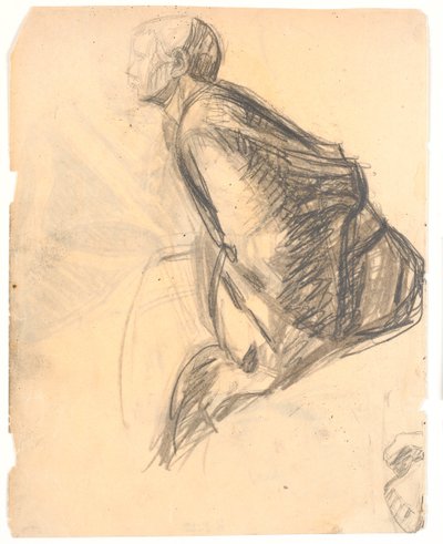 Étude de figure pour "Marie oint les pieds du Christ", 1907. Apôtre n° 3 à droite dans l